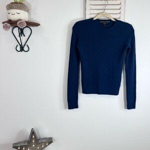 BLACK LABEL RALPH LAUREN CASHMERE NAVY BLUE SWEATER